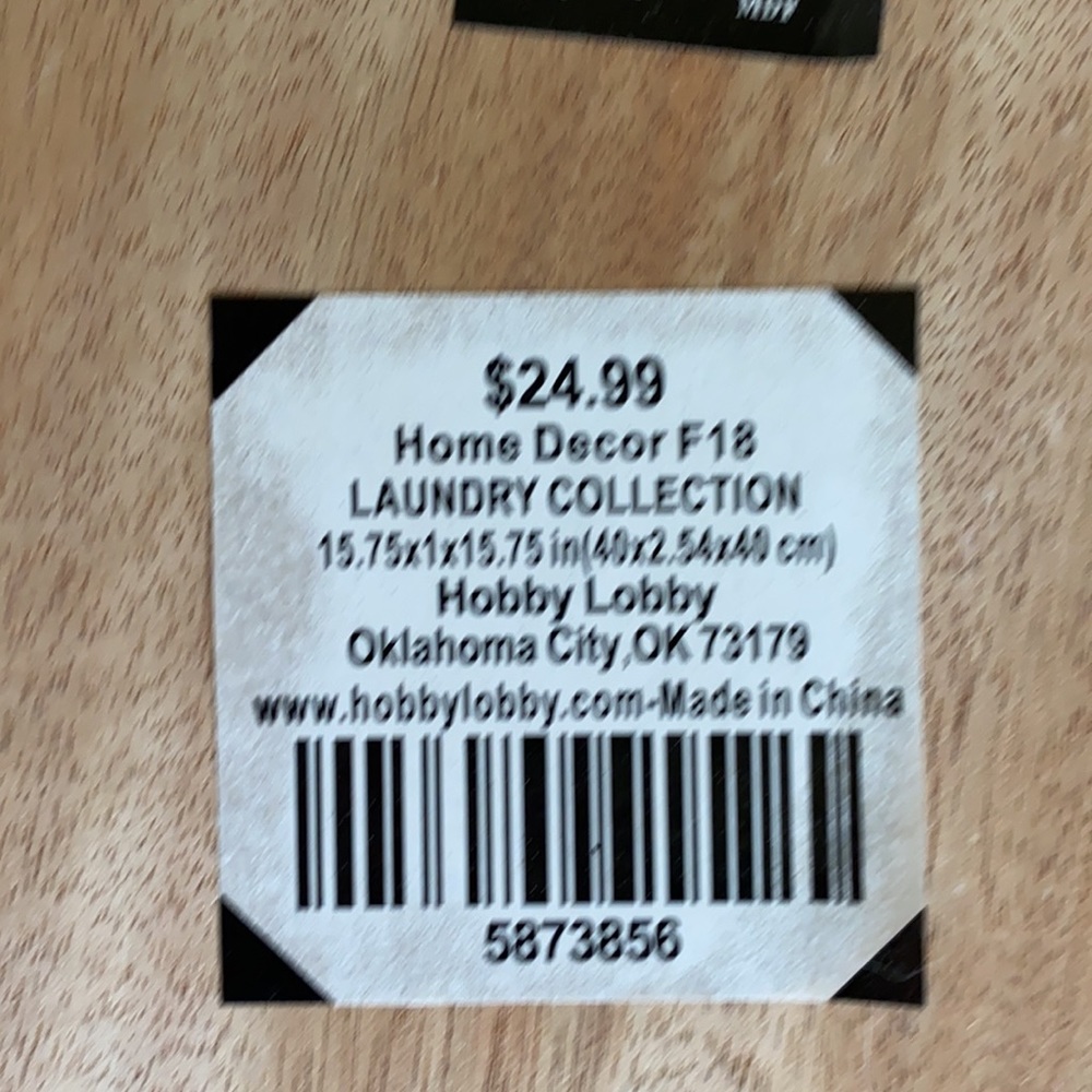 NWT!!  Hobby Lobby laundry sign - Picture 5 of 5